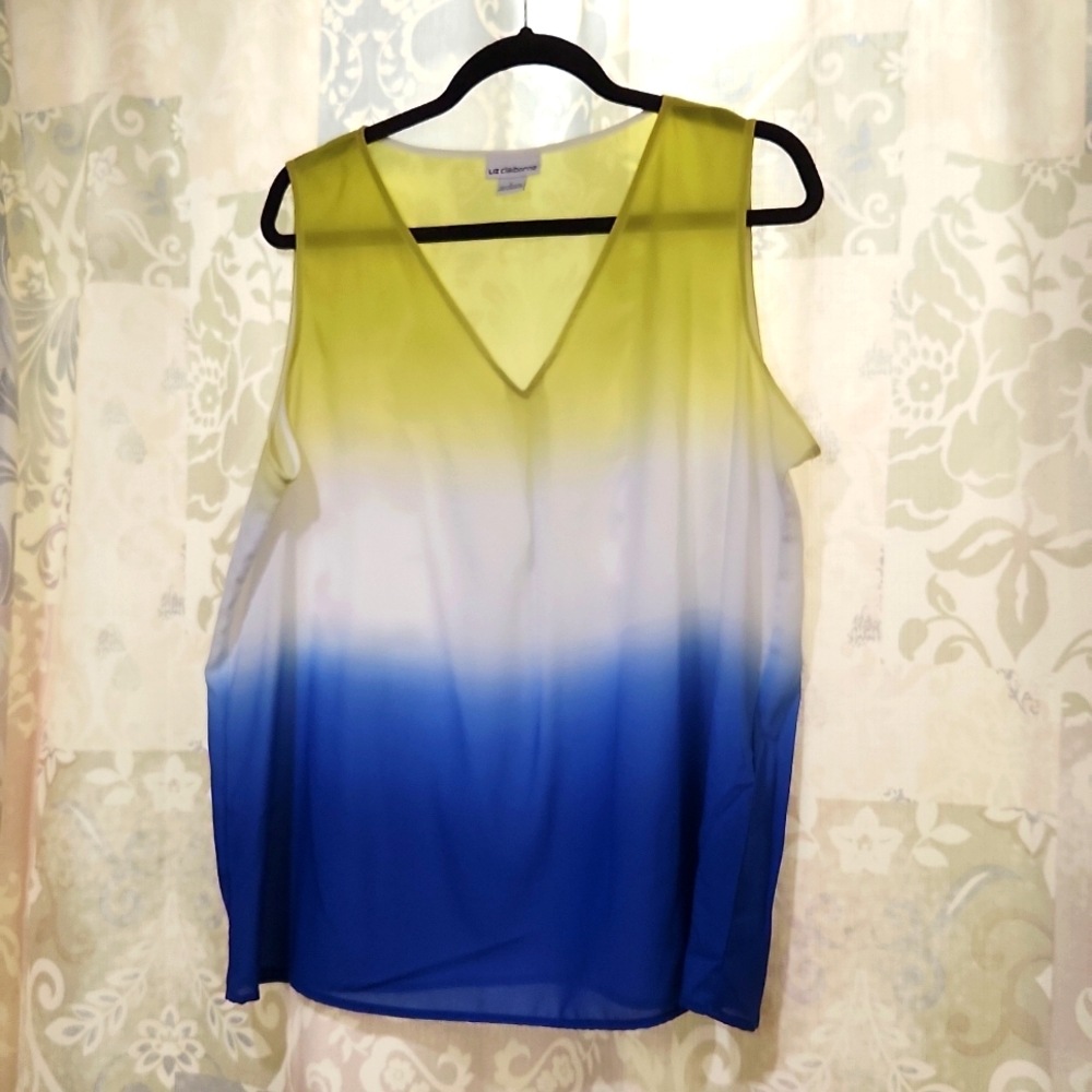 Liz Claiborne, women's v neck sleeveless top.